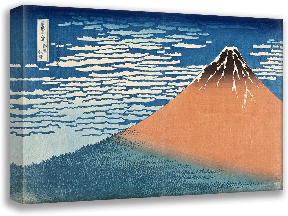 ArtDirect South Wind, Clear Dawn (circa 1830-1831) 20x14 UnFramed Museum Art Print Poster Ready for Framing by Katsushika Hokusai (Japanese, 1760-1849)