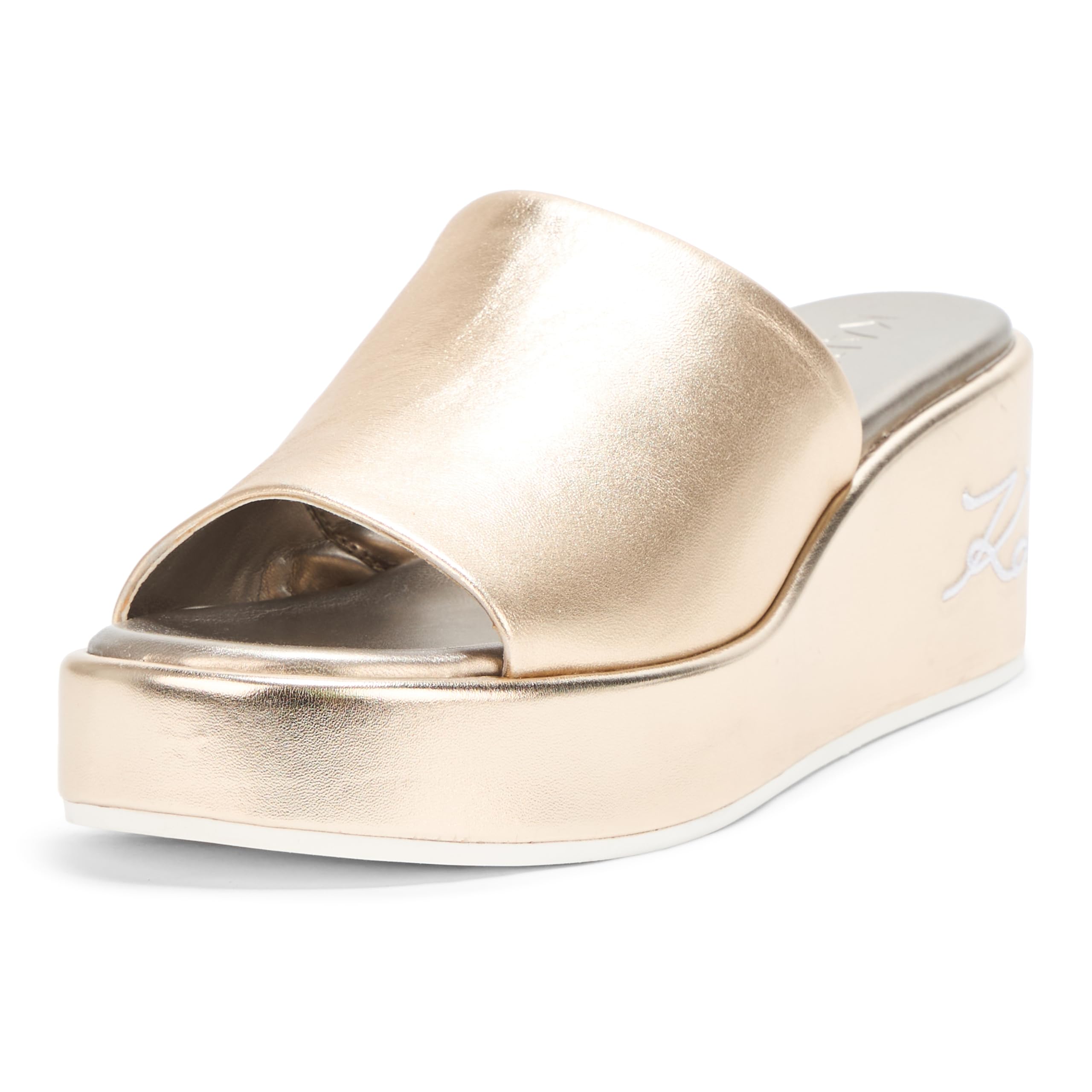 KARL LAGERFELD Women's Calvina Slip on Platform Wedge Sandal