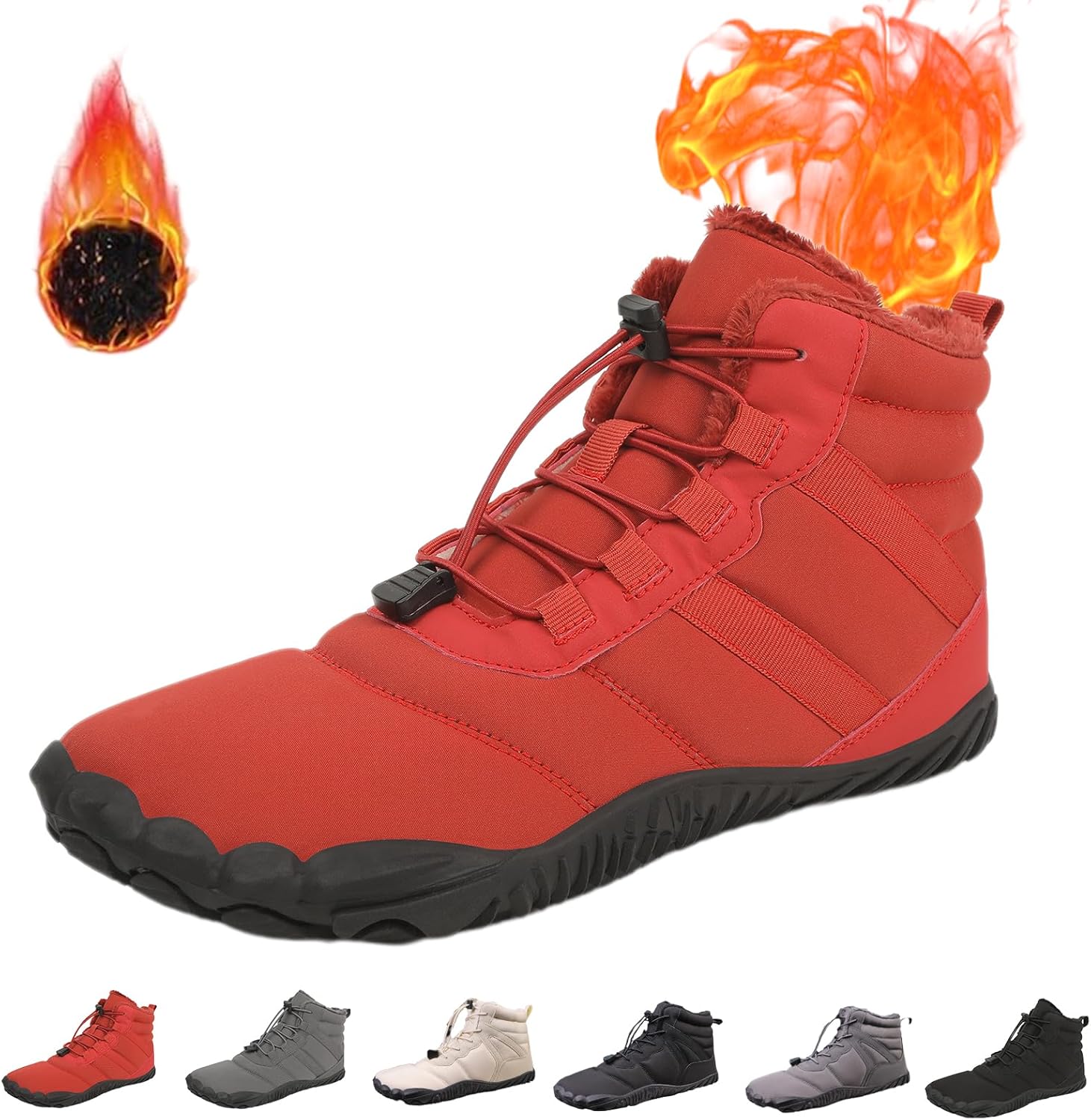 Giltpeak Waterproof Winter Barefoot Shoes, Comfort Boots Pro Non-Slip Waterproof Winter, Mens Womens Winter Barefoot