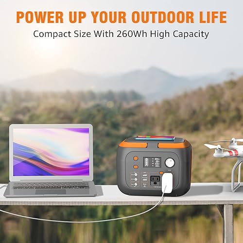 Miniatura 5 de SinKeu Juego de estación de energía portátil de 300 W, batería de litio de reserva de 600 W con salida USB-C de 18 W para campamento, emergencia,