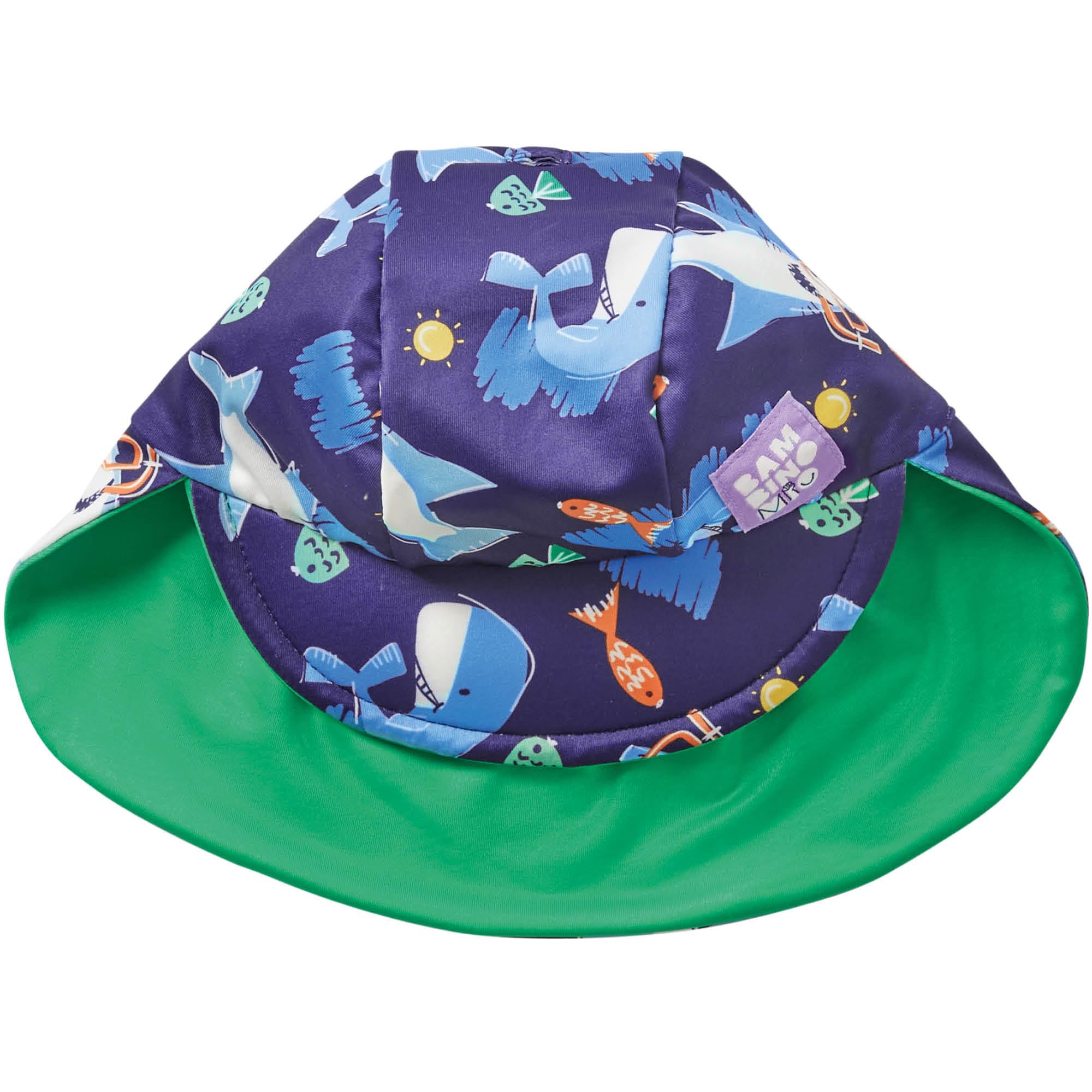 Bambino Mio Bambino Mio, Gorro de Playa Reversible, Protección solar UPF40+, Exploradores Marinos, (1-3 años)