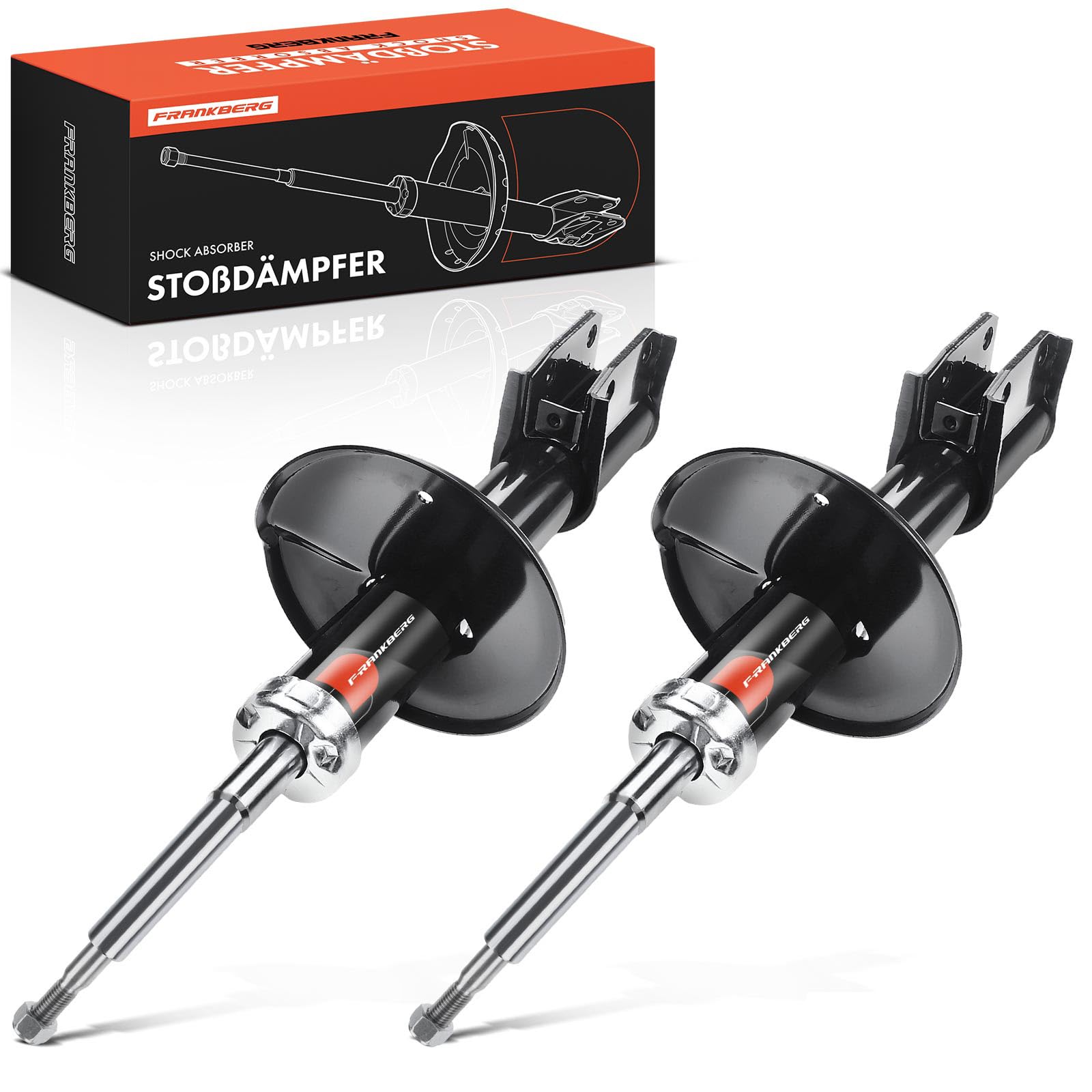 Frankberg 2x Stossdämpfer Stoßdämpfer Vorne 534mm Gasdruck 338713 | Kompatibel mit Logan MCV KS, Logan Pick-up US, Largus Kombi, Logan I Kombi KS, S.a.n.d.e.r.o BS, Logan Express FS