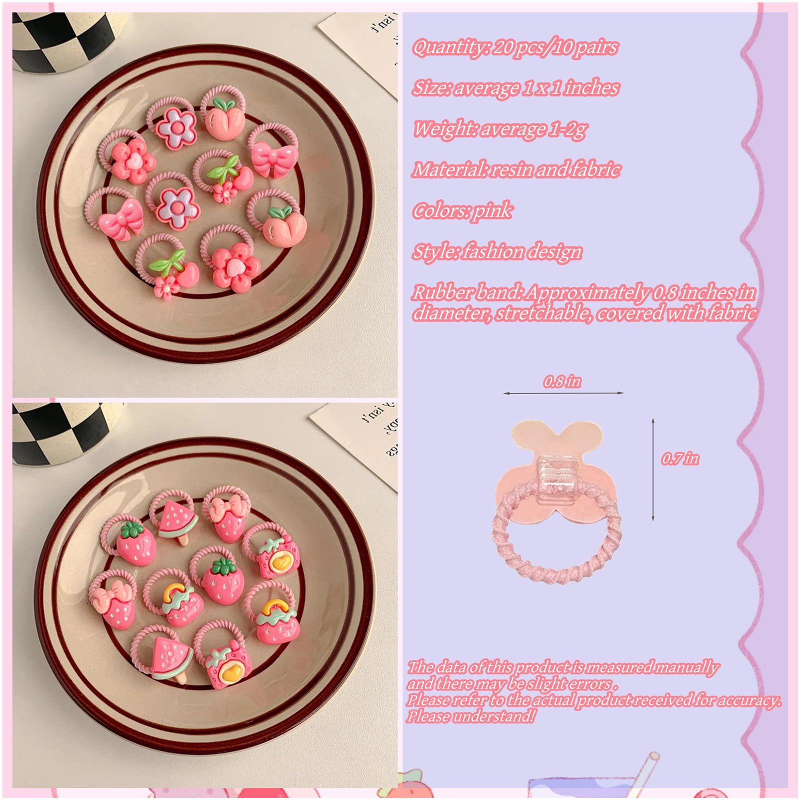 20 fiocchi per capelli per cani, fiocchi per cani di piccole dimensioni, accessori per cani per ragazze, fermagli per capelli per cani, con elastici, accessori per cani, Yorkie, Shih Tzu
