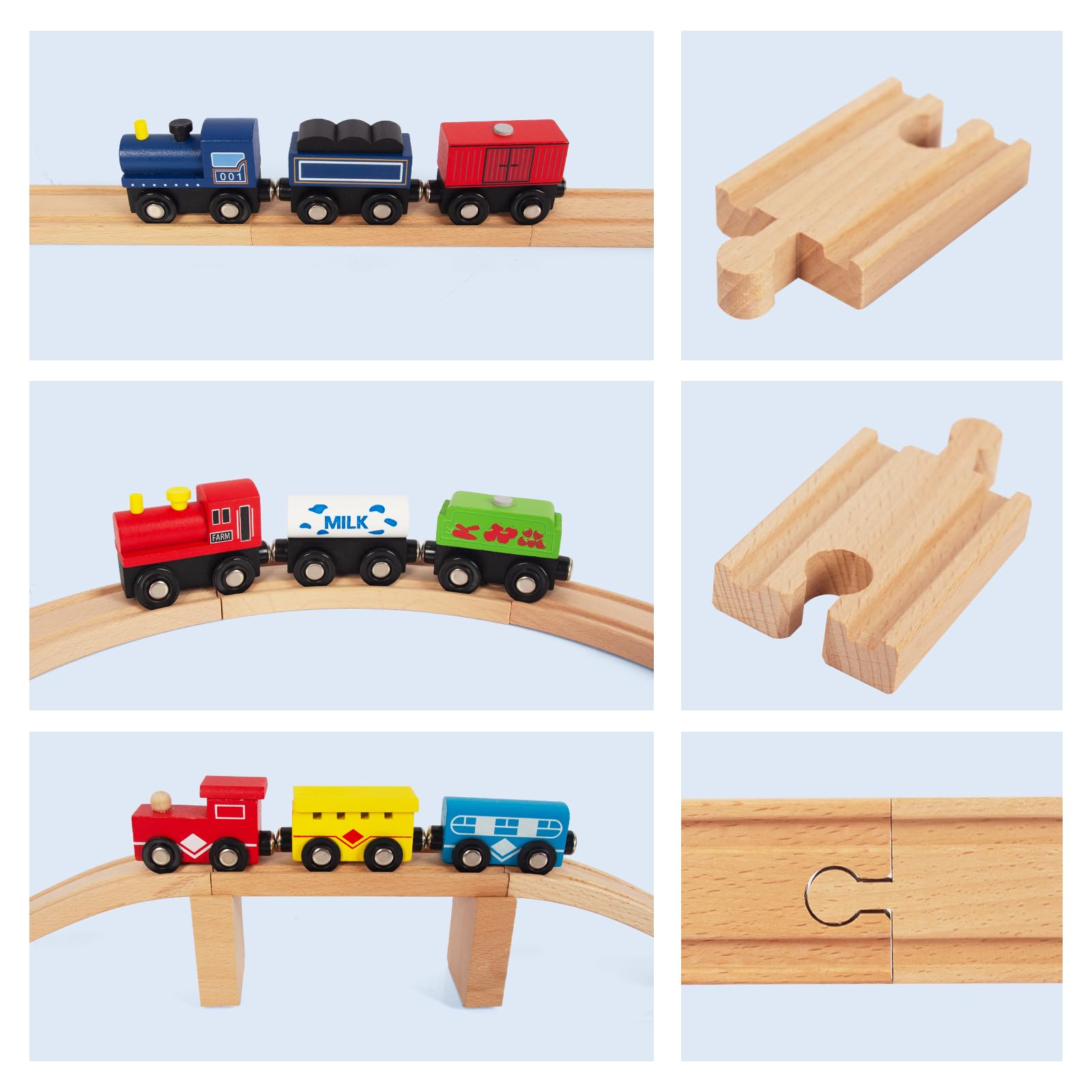 10 Uds. Accesorios De Vía De Tren De Madera, Juego Naranja 10 Uds. Accesorios De Vía De Tren De Madera, Juego Naranja