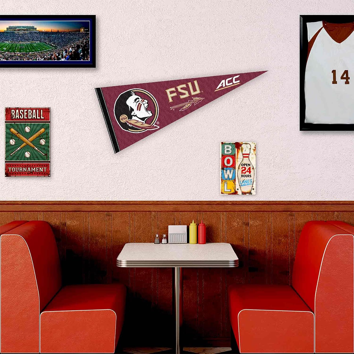 Florida State FSU Noles ACC Pennant Flag