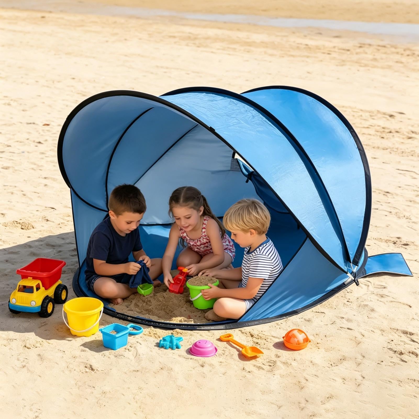 Przenośny Namiot Plażowy Szybki Montaż I Duża Pojemność Wymiary 130 X 130 X