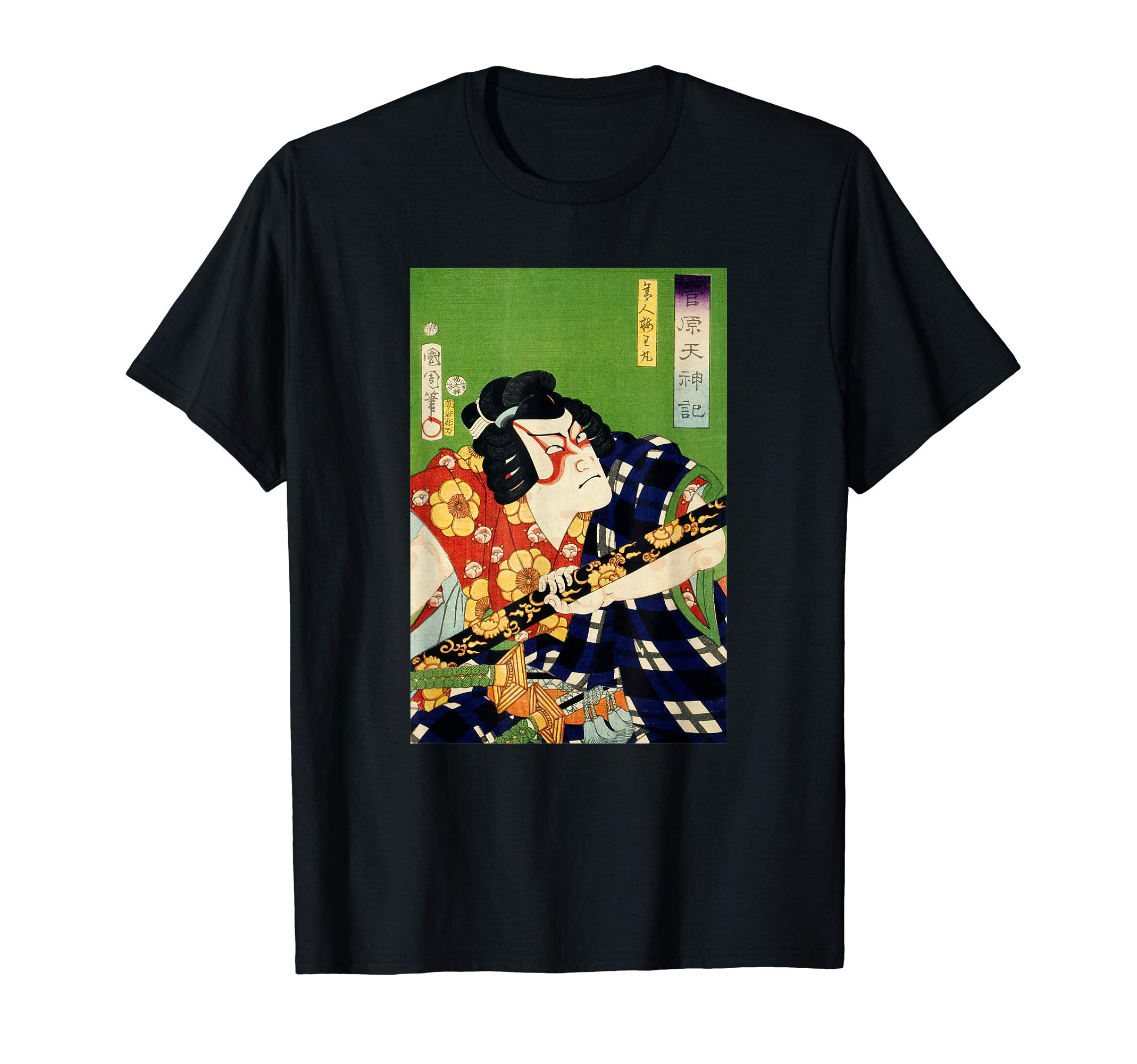 Retro Vintage Movie Posters Prints AdsToyohara Kunichika Vintage Edo Period Japanese Kabuki Art T-Shirt