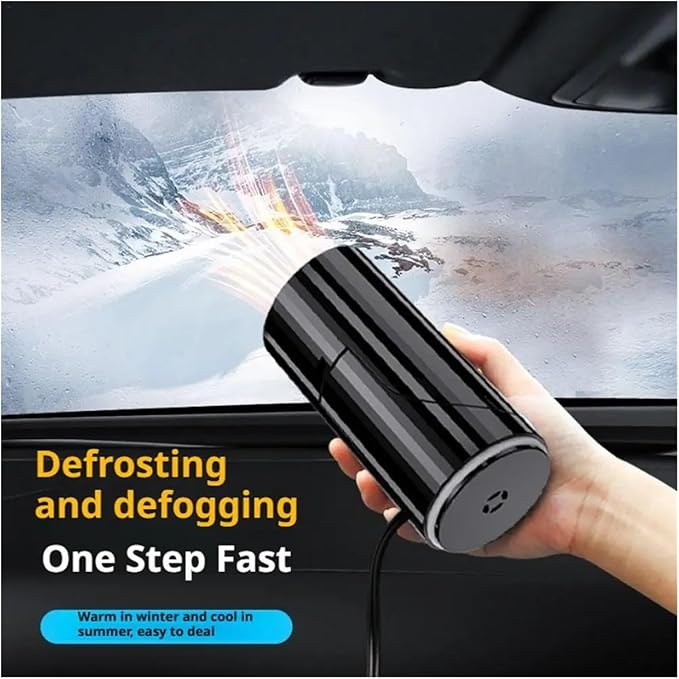 Calefactor Eléctrico Portátil para Auto 12V con Ventilador y Rotación 360° miniatura 2