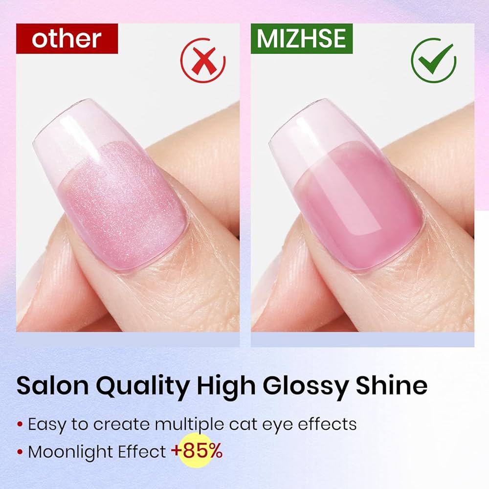 ミルク mof_nails Amazon.com : MIZHSE Cat Eye Gel Nail Polish, Moonlight 6