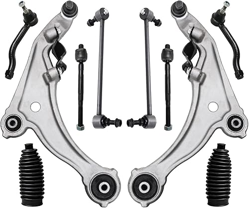 Miniatura 380 de Detroit Axle - Kit de suspensión frontal de 10 piezas para Chevy Trailblazer EXT GMC Envoy XL XUV Buick Rainier Isuzu Ascender Olds Bravada, brazos