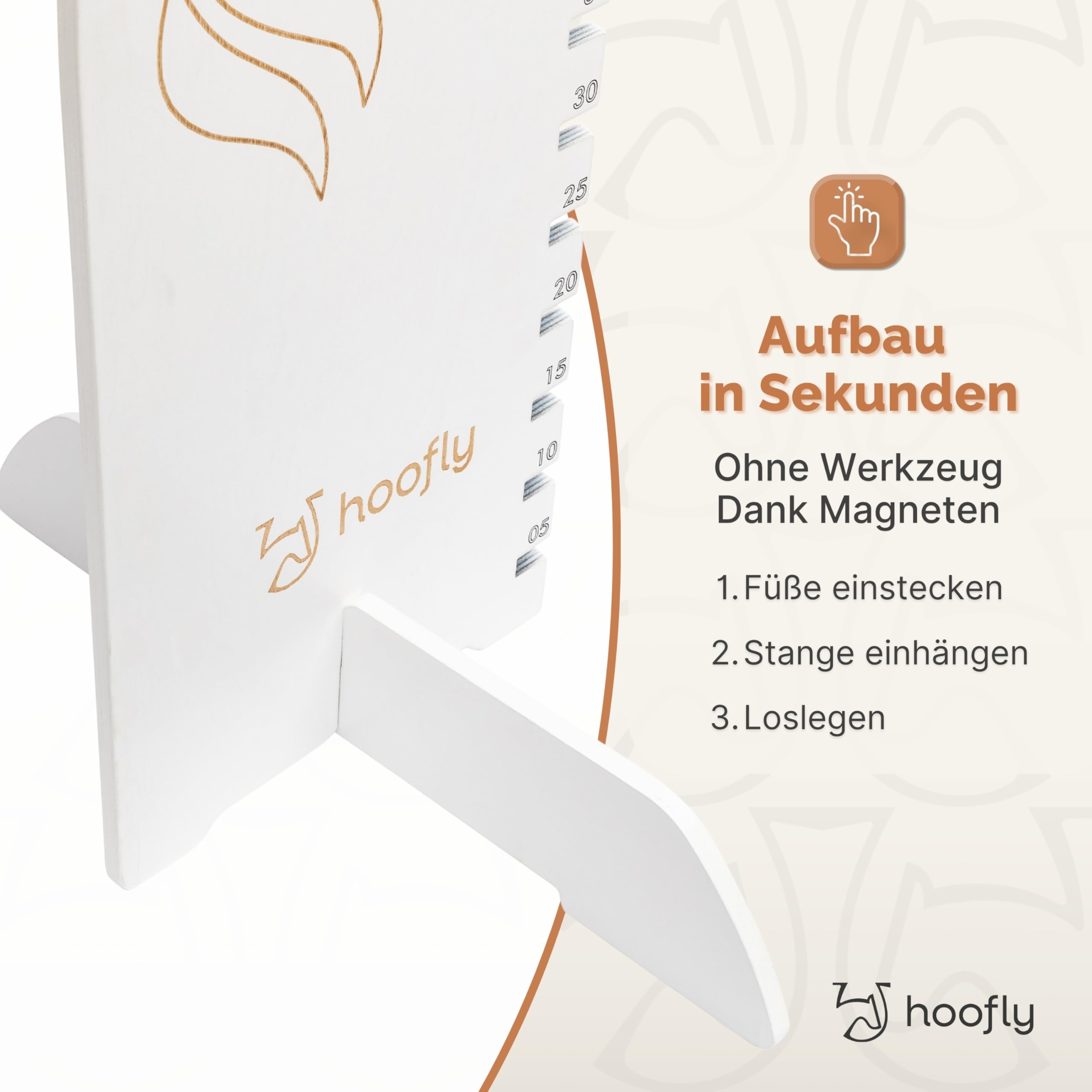 Hobby Horse Hindernis Höhenverstellbar bis 100 cm – Turnier Hürde für Kinder & Jugendliche, Profi Hobby Horse Zubehör, Steckenpferd Parcours & Geschenk Kinder