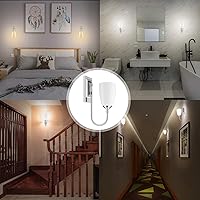 Vista 6 de HONWELL Lámpara de pared LED que funciona con pilas, para interiores, inalámbrica, 2 unidades, 2 unidades, control remoto, multicolor, aplique