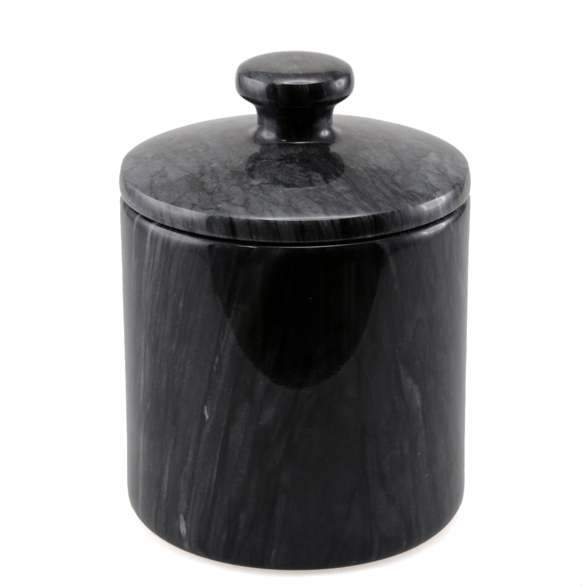 Creative Home black Marble Spa Collection Cotton Ball Holder