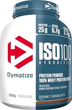 Dymatize ISO 100 Hydrolyzed Gourmet Chocolate 100 2264g - Whey Protein Hydrolysat + Isolat Powder