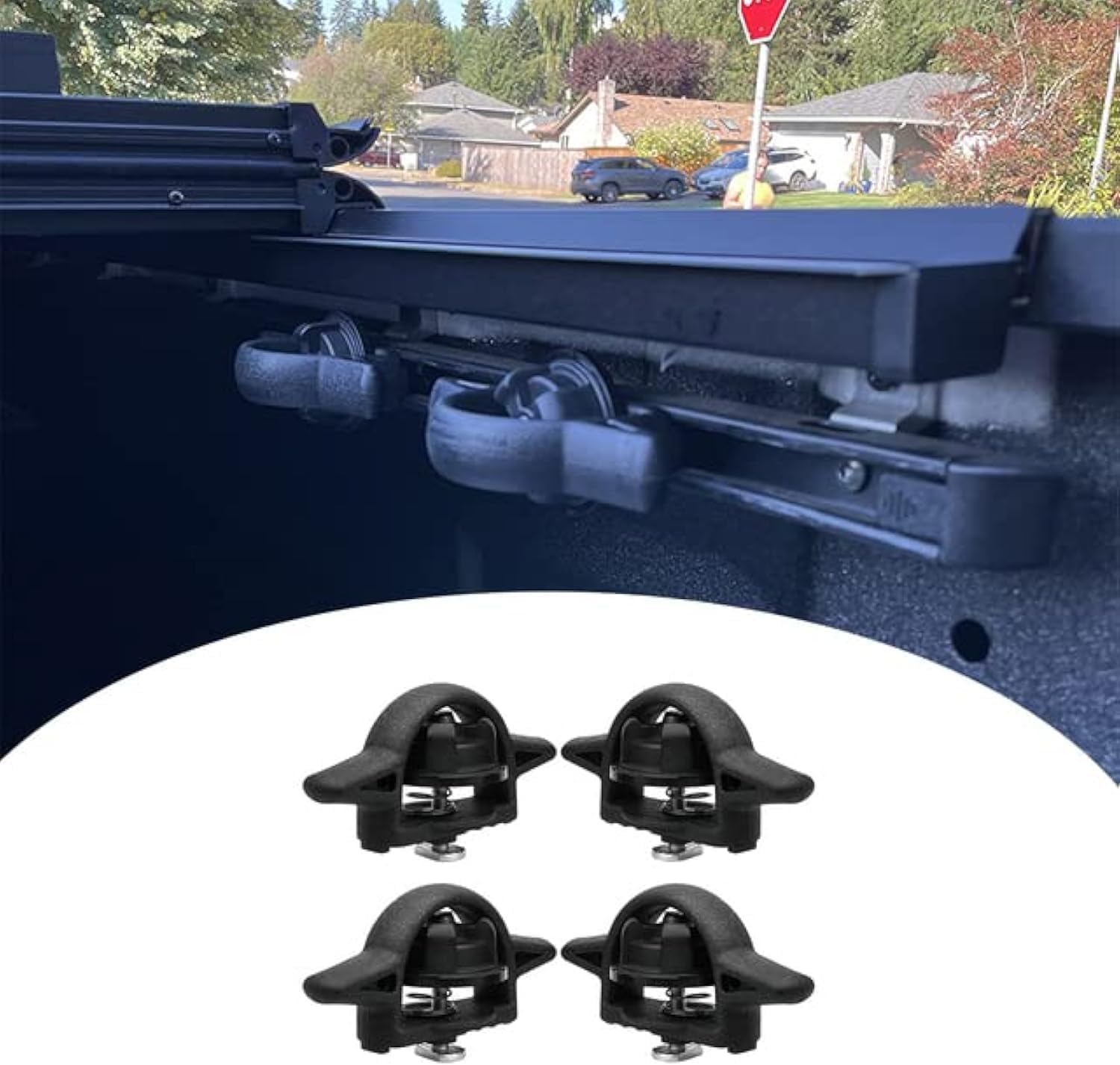 Tie Down Anchors Truck Bed Side Wall Anchor for Jeep Gladiator Toyota Tacoma Tundra 2005-2021 Pickup Truck Accessories Supplies (4)