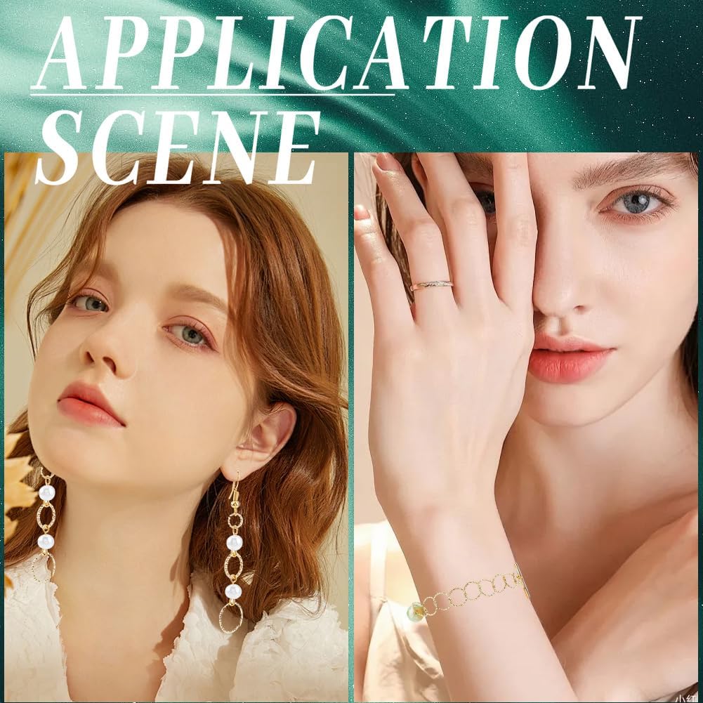 SUNNYCLUE 1 Box 160Pcs 4 Styles Twist O Ring Open Jump Rings Bulk Real 18K Gold Plated Brass Metal Linking Open Round Circle Connectors Ring for Jewelry Making Bracelet Necklaces DIY Crafts Supplies - Image 5