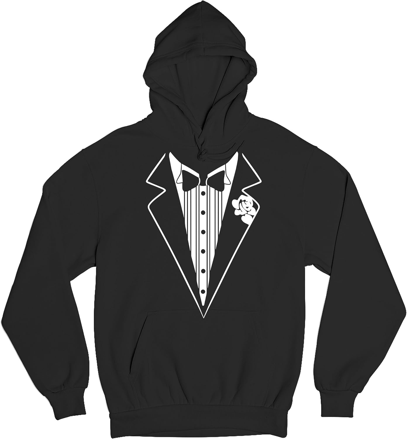 Tee Hunt Tuxedo Funny Hoodie Funny Birthday Party Classic Humor Tux Hooded Sweatshirt