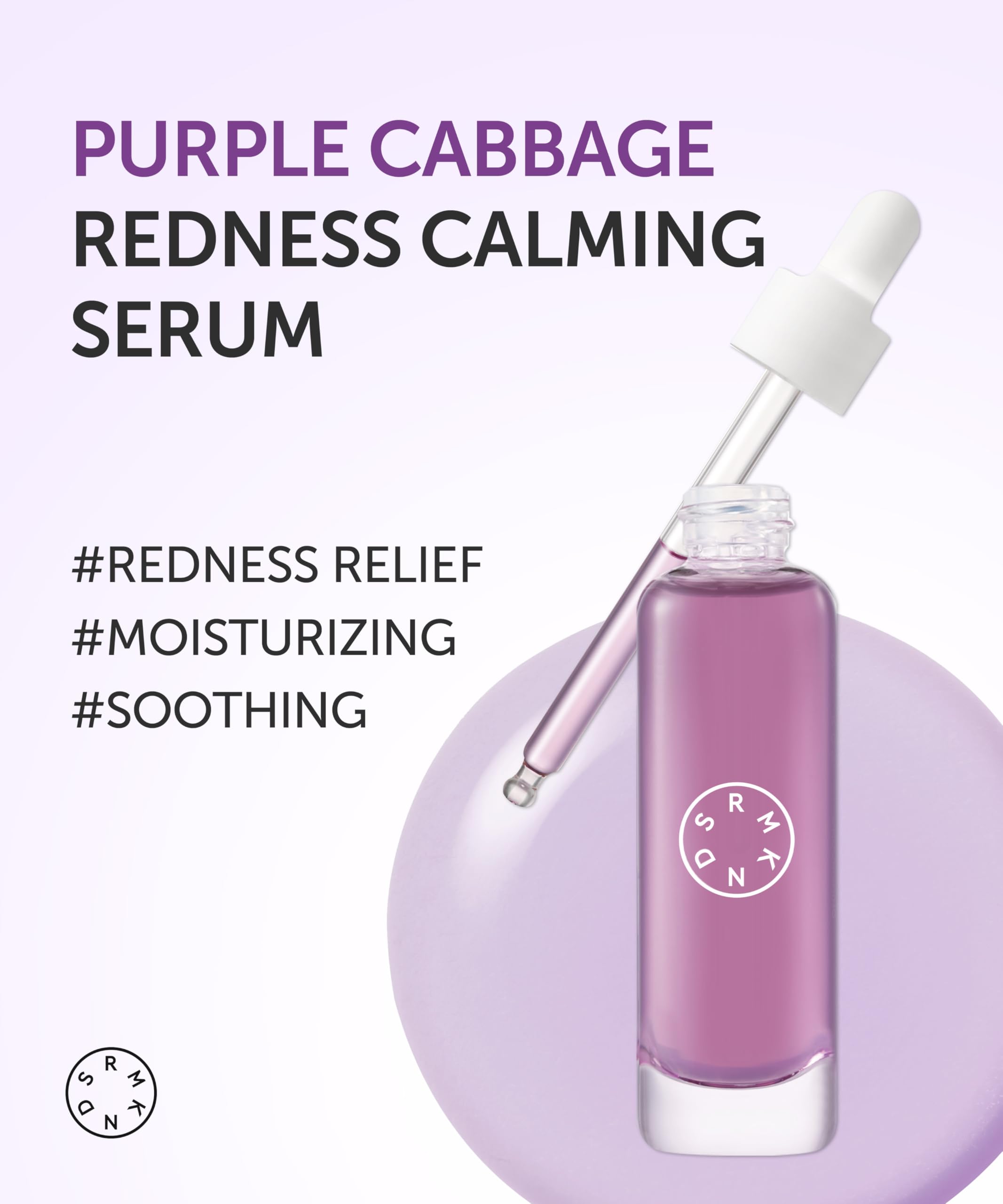 SERUMKIND Purple Cabbage Serum, Calming and Skin Recovery- Korean Face Skincare, Beta Glucan 100,000ppm - Image 2