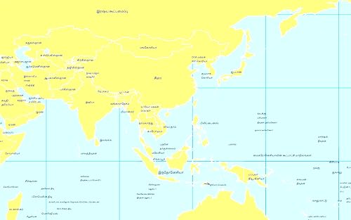 World Map in Tamil