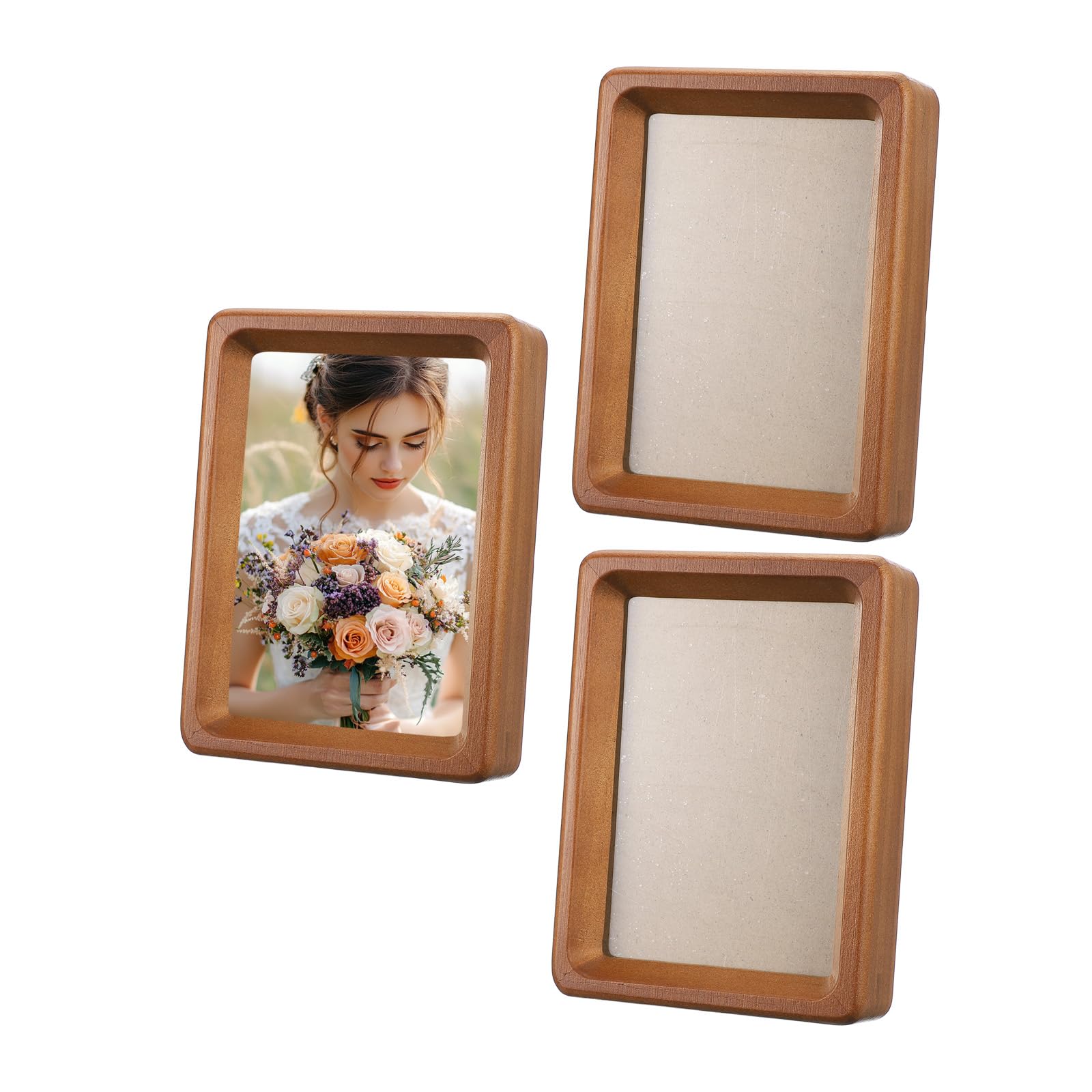 Cadre photo en bois natureluxcell 10x12 cm pour protéger vos souvenirs de famille