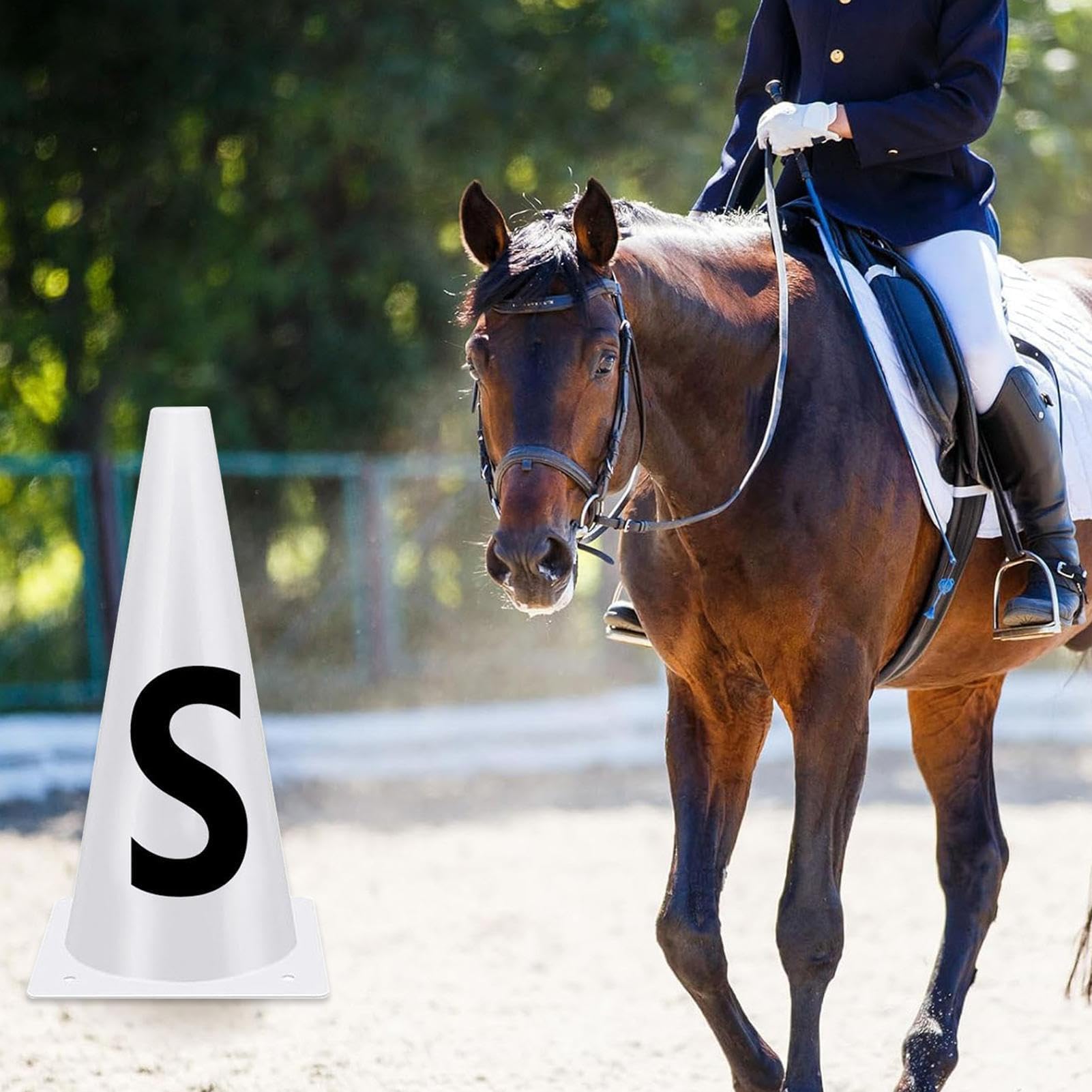 Coni da dressage con lettere, pennarelli durevoli per addestramento di cavalli e gare equestri