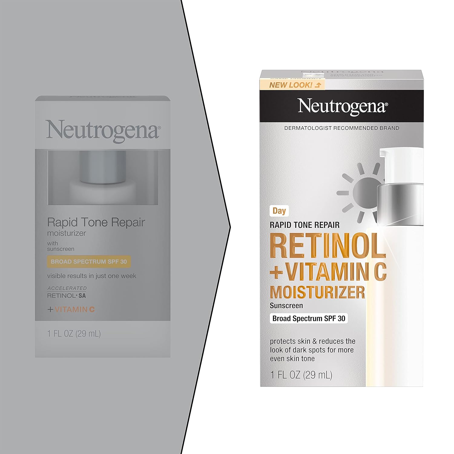 Neutrogena Rapid Wrinkle Repair Retinol Anti-Wrinkle Moisturizer with SPF 30 Sunscreen, Daily Anti-Wrinkle Face & Neck Retinol Cream with Hyaluronic Acid & Retinol, Paraben-Free, 1 fl. oz