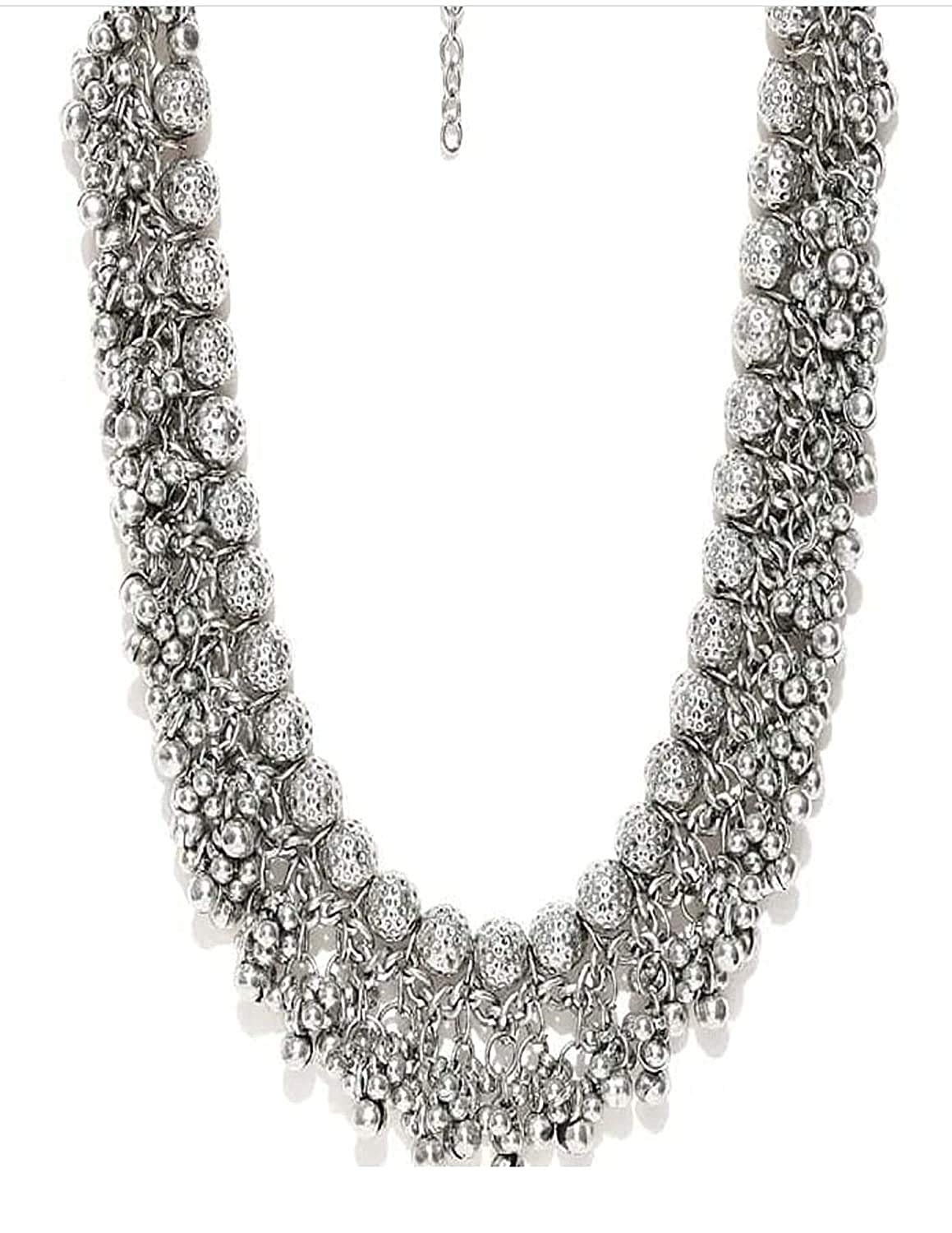 ARADHYA ` Silver Oxidised Ghungroo Beads Choker Necklace Jewellery for Women (B08WPBMRJQ) Amazon Price History, Amazon Price Tracker