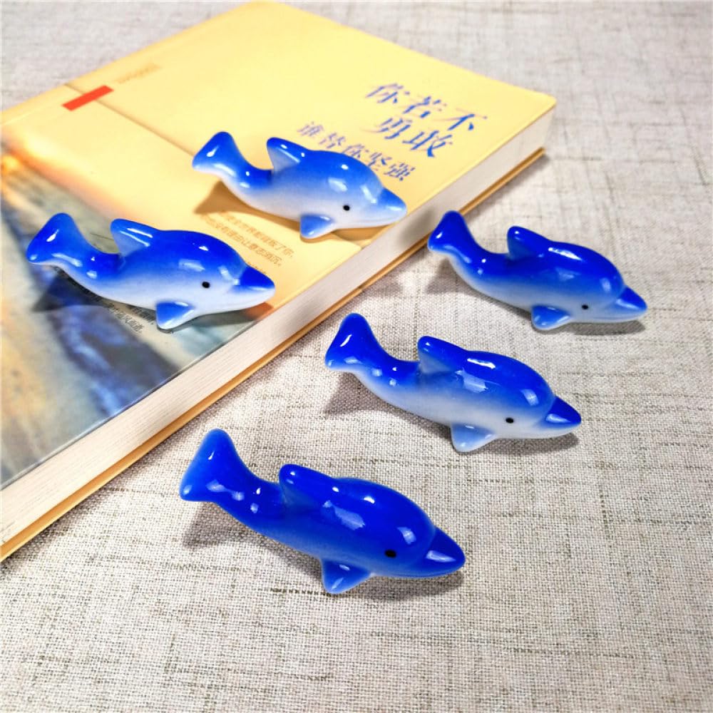 RAYNAG Essstäbchenhalter In Delfin-Form – 4 Stück Aus Keramik | Für Stäbchen, Löffel & Pinsel