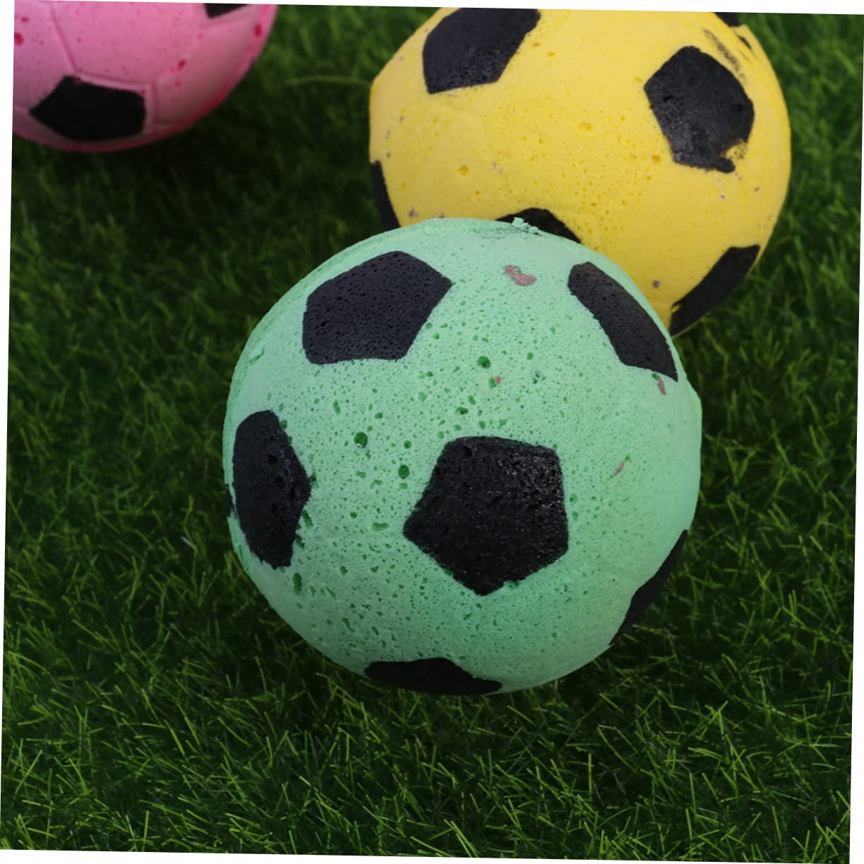 Amazon | POPETPOP 24 個 スポンジ サッカー 猫 おもちゃ ボール 猫 