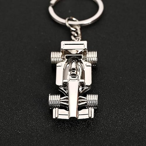 Miniatura 7 de Create Idea 2 llaveros de coche de carreras F1 de metal Fórmula 1, llavero de coche de carreras, bolso de mano, regalo especial para cumpleaños,