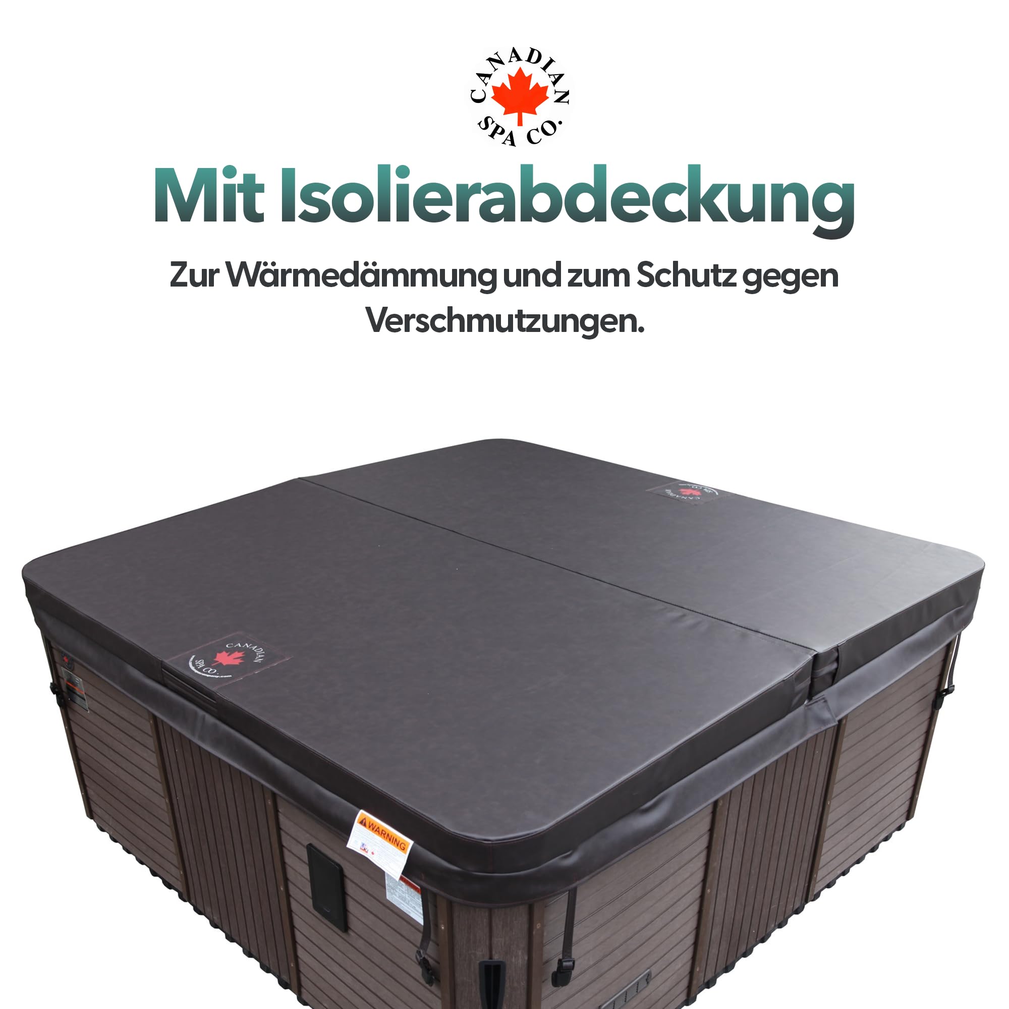 CANADIAN SPA CO. Winnipeg UV Hot Tub Outdoor Winterfest, 6 Personen Hot Tub mit LED Beleuchtung und Isolierabdeckung