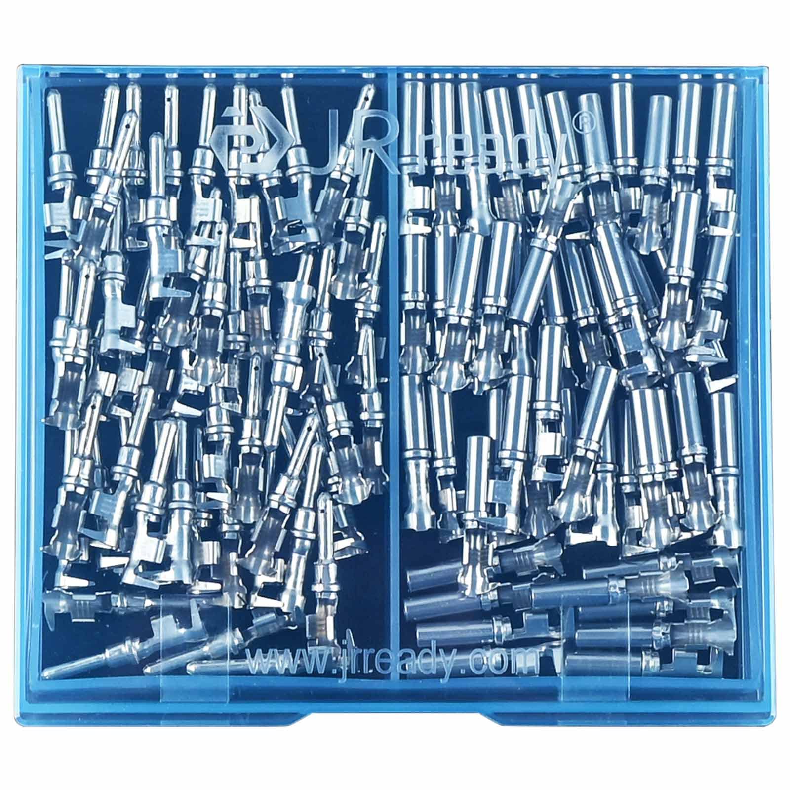 JRready ST6254 DTP Connector Terminal Kit Contact Size 12, Male Pins 1060-12-0122/Female Sockets 1062-12-0122 Open Barrel Style Contacts Wire Gauge 12-14 AWG, 50 Pairs (12#)