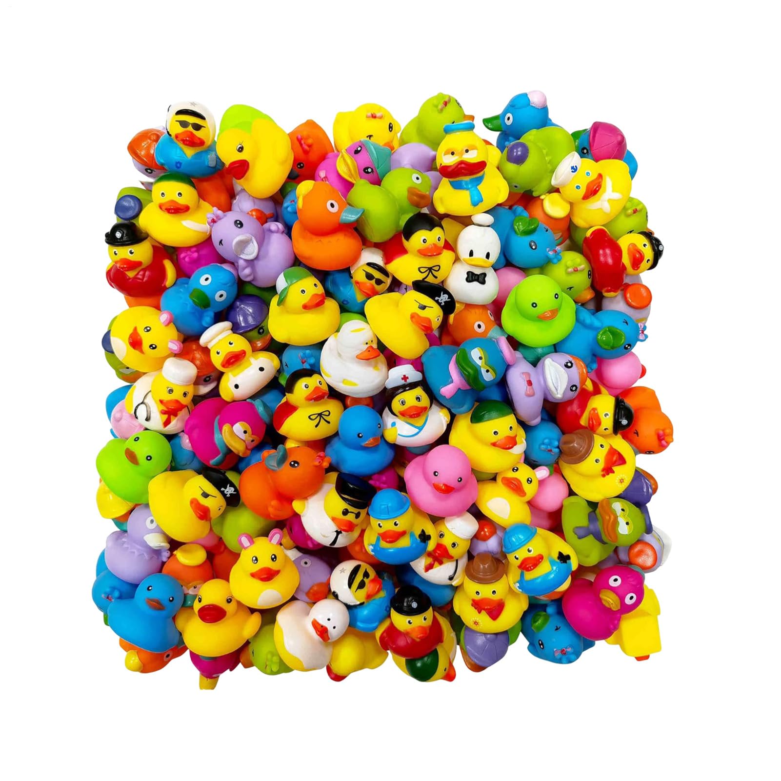 Badeente Set - Schwimmende Badewannen-Kollektion, schönes Schwimmspielzeug | quietschende weiche Wasser-Tierfiguren | Lernsichere Badepartner für Babys, Kinder,