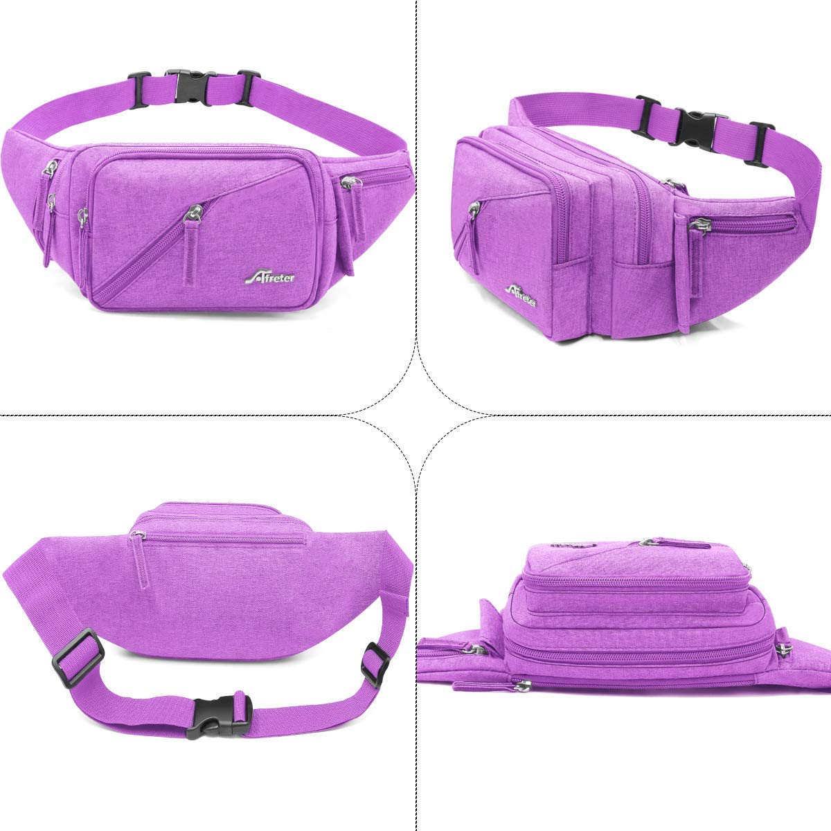 Fanny Pack Riñonera Impermeable para Hombres Mujeres Riñonera con Soporte para Botella de Agua Cinturón Ajustable Adecuado para Entrenamiento al Aire Libre Viajes Senderismo