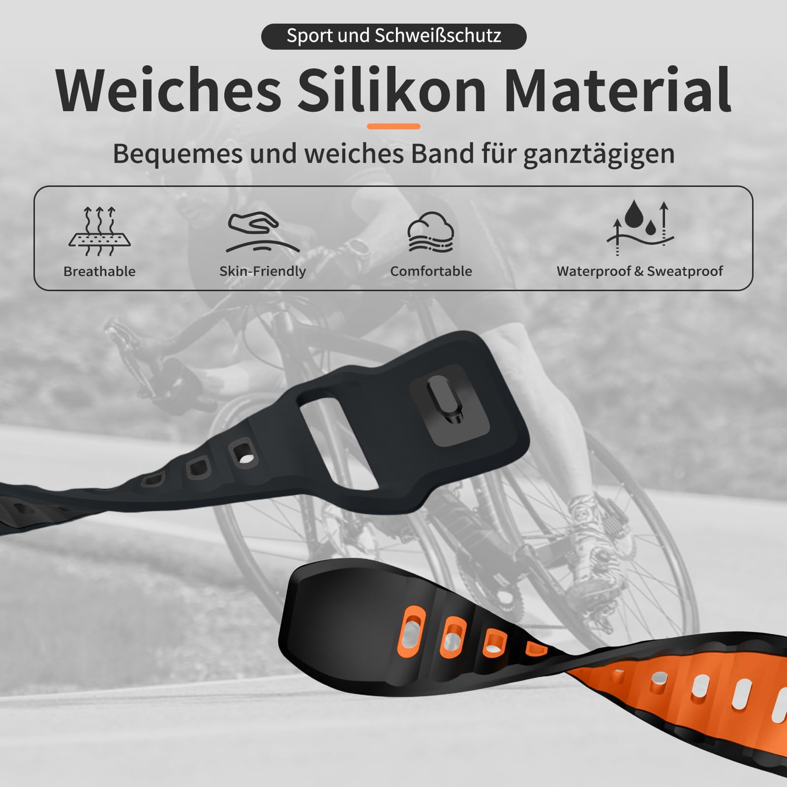 chinbersky Silikonowa bransoletka morska, kompatybilna z Samsung Galaxy Fit 3, dla mężczyzn i kobiet, trwała, dobre dopasowanie, wodoszczelna, miękka, sportowa bransoletka zastępcza do Galaxy Fit 3