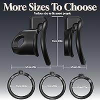 Vista 5 de Jaula de Castidad Masculina Juguete Sexual para Hombres, FEELKIDA 2 Estilos Dispositivo de Castidad con Anillo de 3 Tamaños y Cerradura Invisible