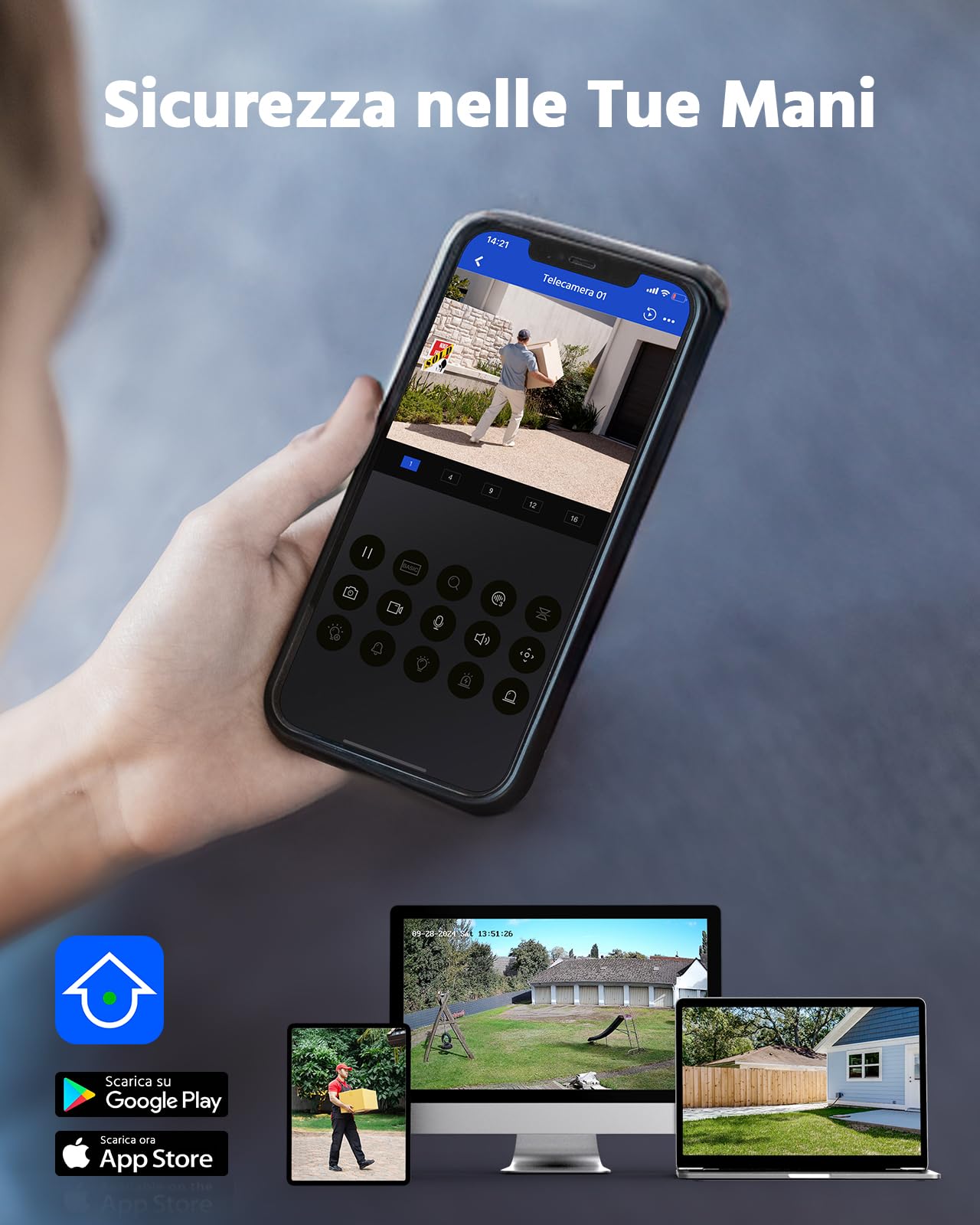ANNKE 8 Canali 3K Lite 5 in 1 DVR con Rilevamento Persone e Veicoli, 4x 1080p Kit Videosorveglianza Esterno con con Hard Disk da 1TB, Visione Notturna, Registrazione Intelligente, Registrazione 24/7