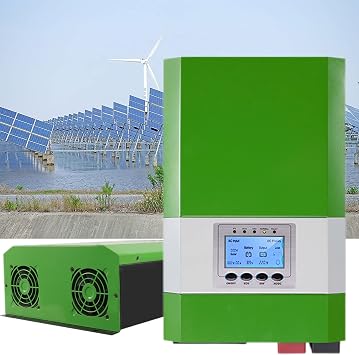 3000W Hybrid Inverter Split Phase Pure Sine Wave Power Inverter 3KW Input 48V DC to 110V AC Output Converter Built-in 50A Solar Power MPPT Charge Controller