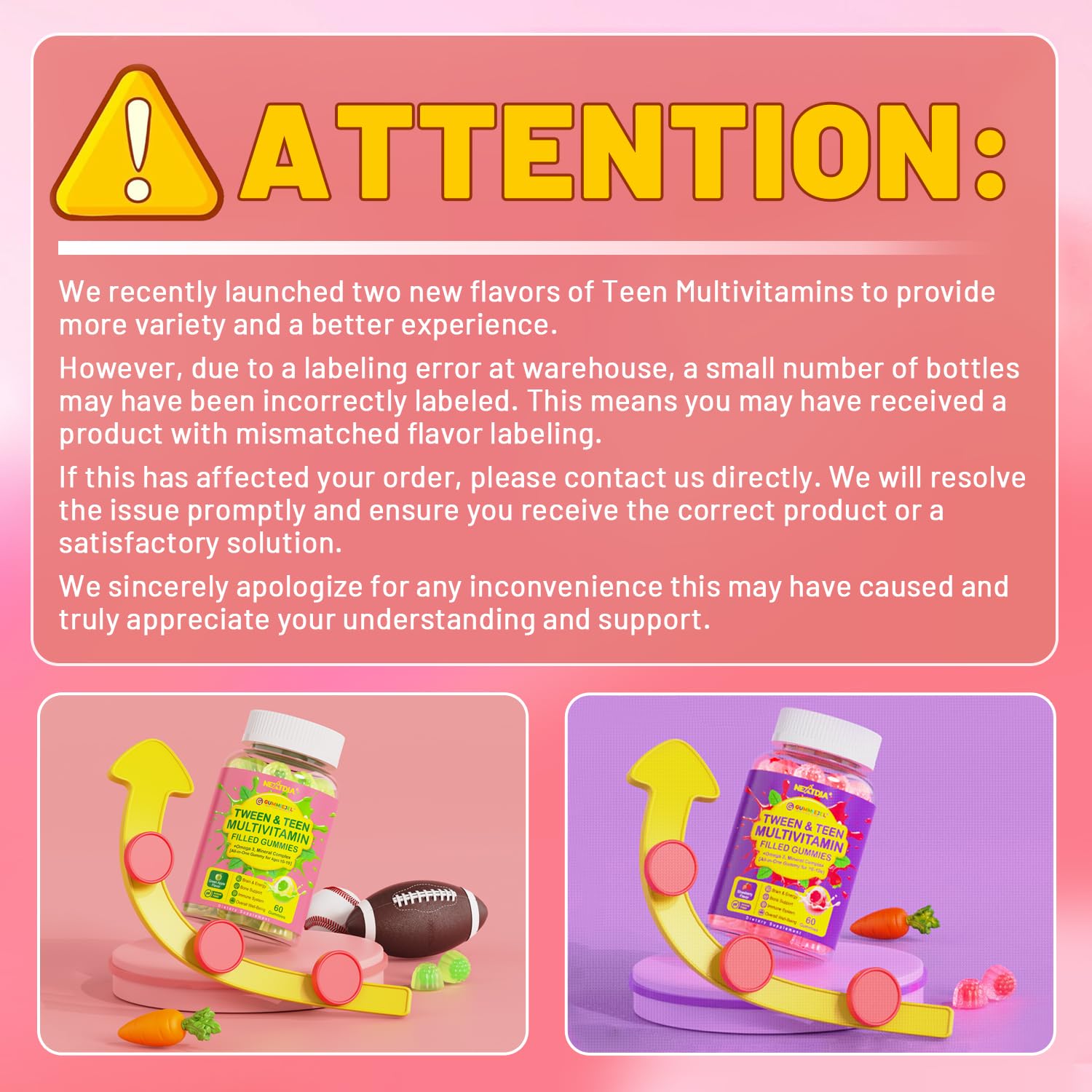 Nextdia Multivitamin Gummies with Iron for Teen Boys Girls 12-17, Kids/Children & Teenagers Ages 10–19 Vitamins w/Omega 3, Magnesium, Zinc, Multi-Minerals for Adolescent Daily Health, Sugar Free, 1P — Amazon image 8