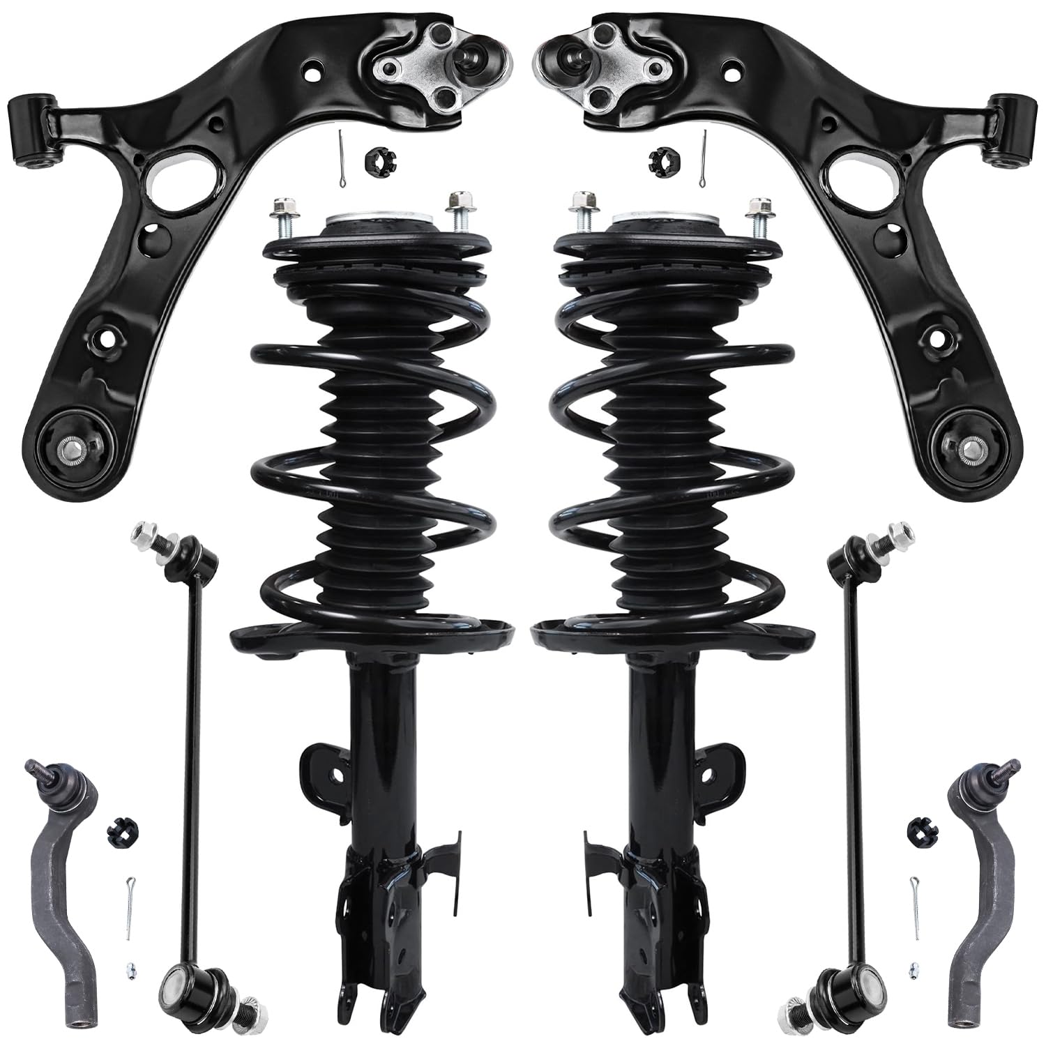 Detroit Axle - 2.4L &amp; 2.5L 8pc Front Struts Kit for 2006-2012 Toyota RAV4