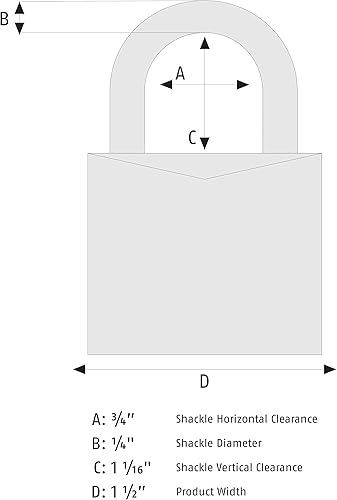 Miniatura 4 de Candado de bloqueo, KD, morado, 14 pulg. de diámetro.