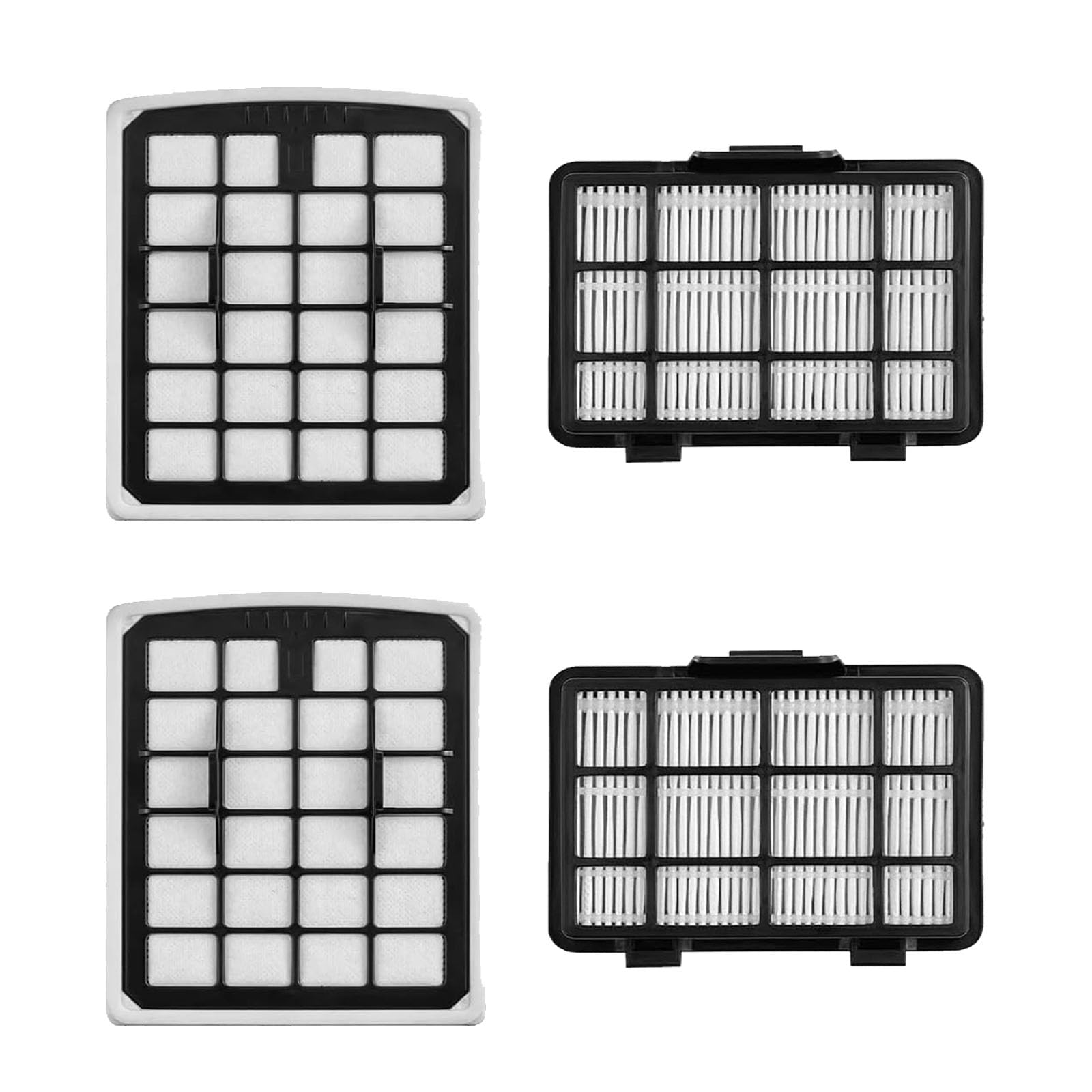 2 Set Replacement Filter Kit Fit For Eureka NEN180 NEN186BL Bagless Canister Vacuum Cleaner Include 2 Dust Cup Filters Element & 2 HEPA Filters