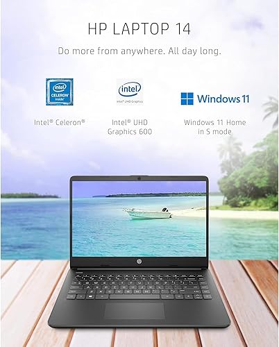 Miniatura 3 de HP Laptop ultraliviana HD de 14 pulgadas, procesador Intel Celeron de cuatro núcleos, 8 GB de RAM, 192 GB (64 GB eMMC+ tarjeta de 128 GB), Wi-Fi,