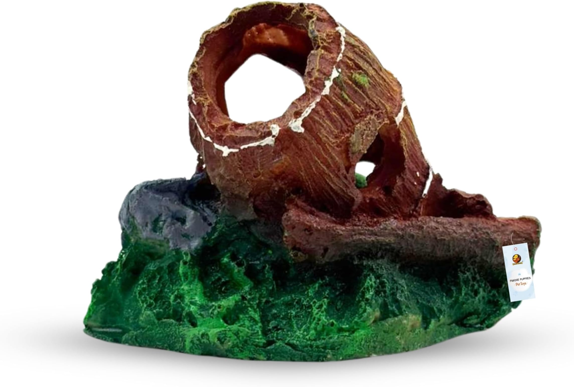 Foodie Puppies Thematic Ornament Resin Aquarium Decor - (Drum Mania, Small, 12 x 9 cm) | Unique Hideaway Drums Natural Looking Landscape for Fish Tank Accessories, Pond & Turtle House (Color May Vary)