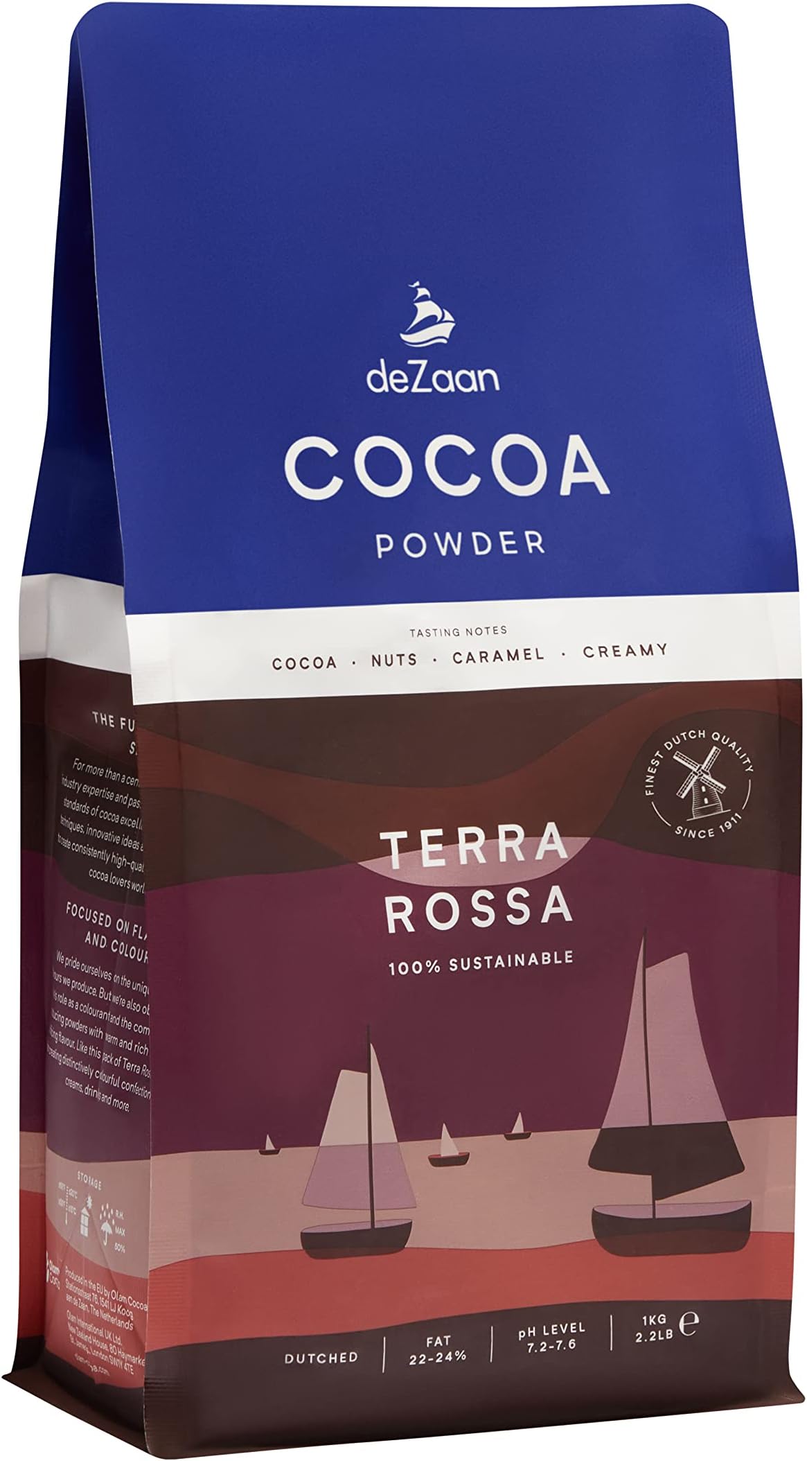 deZaan Terra rossa cocoa powder (22-24% fat) - 1kg