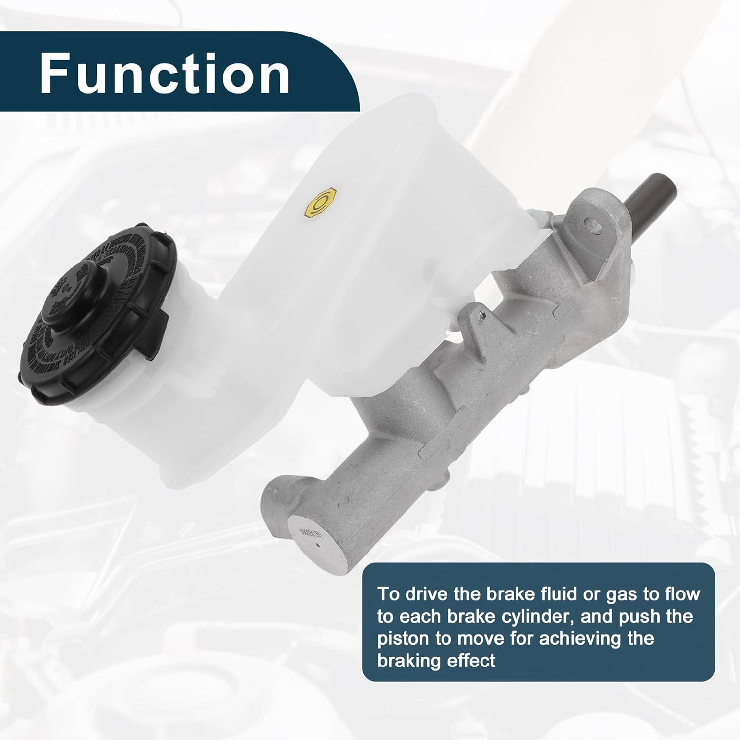 Brake Master Cylinder for Honda Accord 2008-2012 Durable No.46100TA1A01 Engine Compartment Hydraulic Master Cylinder with Reservoir 1 Pcs