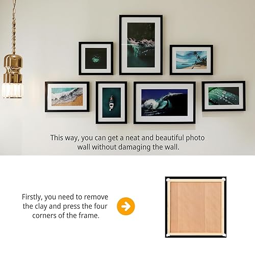 Miniatura 4 de 96 piezas de tachuelas adhesivas, adhesivo de pared, masilla de montaje extraíble y reutilizable para colgar en la pared, cuadros, póster, museo