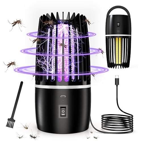 Lampe Anti Moustique, Lampe électrique Anti Insectes 4000mAh Rechargeable USB