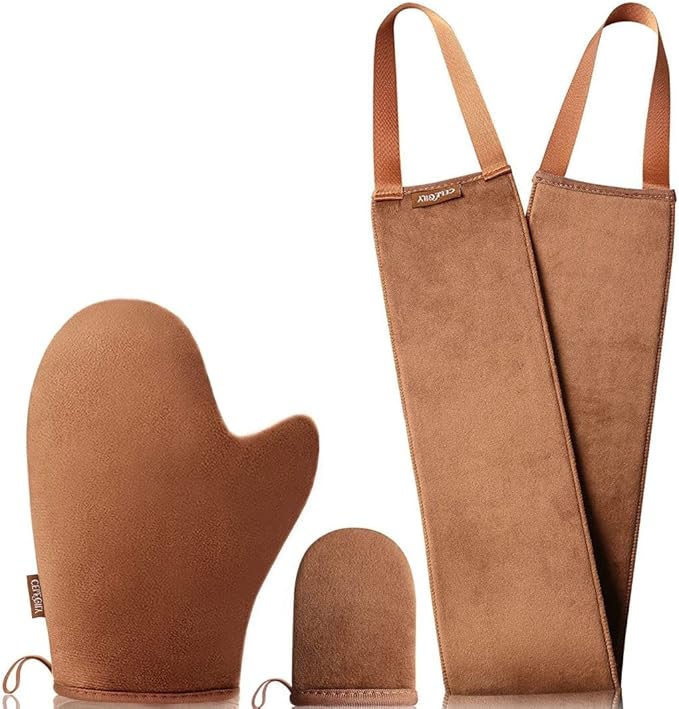 CeleCily Fake Tan Mitt Applicator 3 in 1 Tanning Mitts Self Tanning