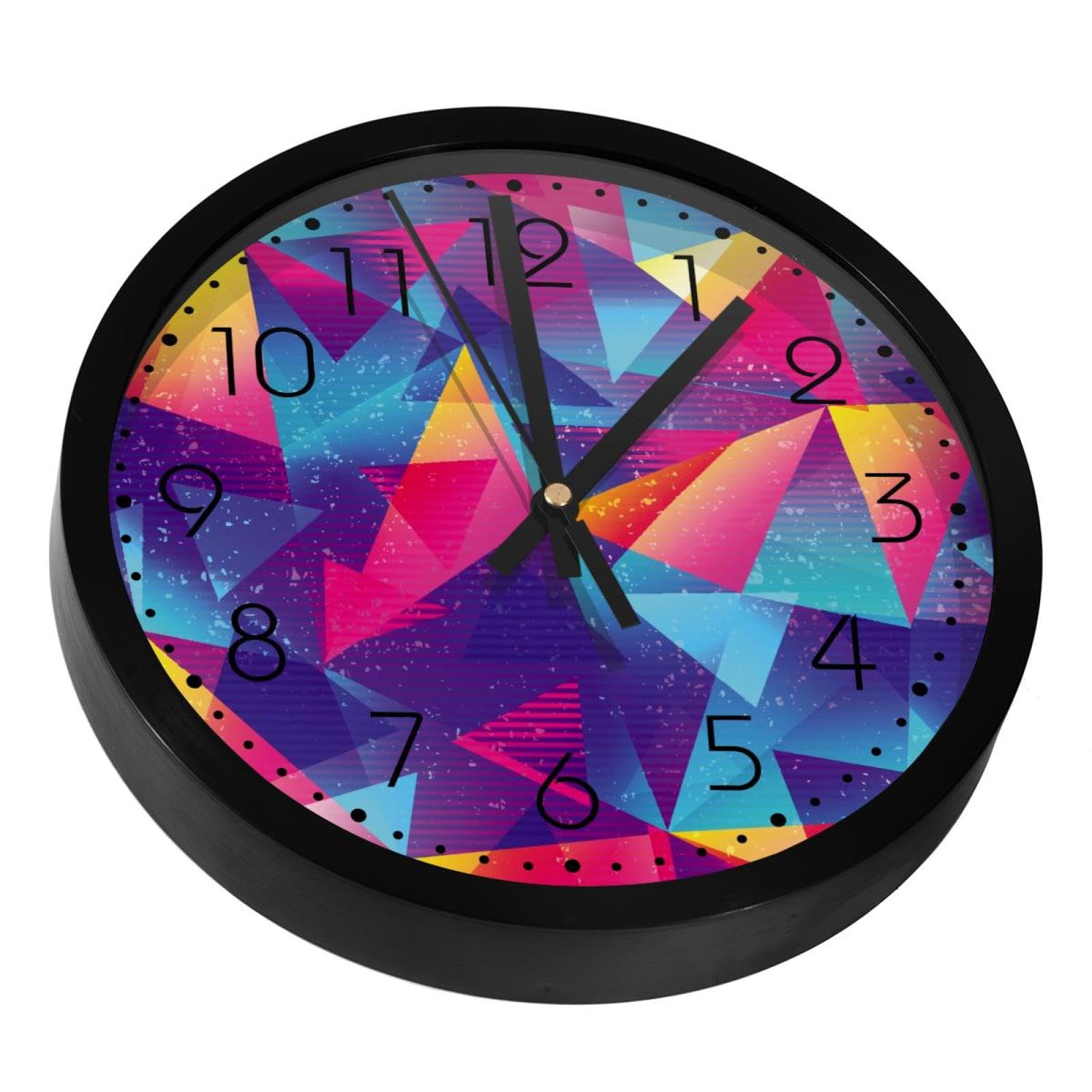 Horloge murale silencieuse colorée, le cadeau de crémaillère idéal pour égayer un salon